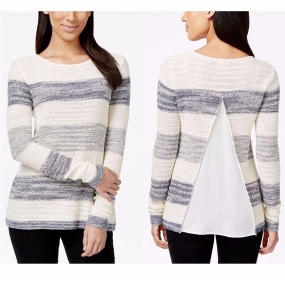 NWT Calvin Klein Open Back Long Sleeve Sweater Shirt - Picture 1 of 6